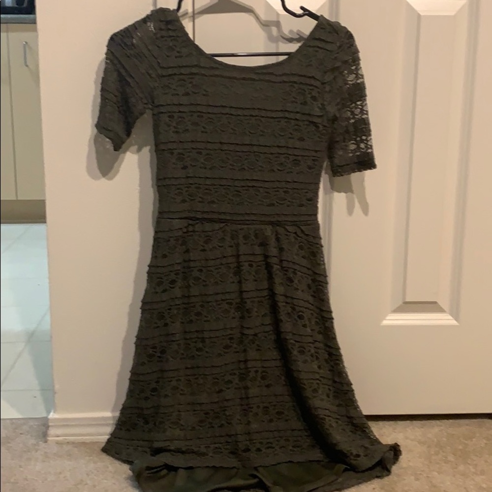 Olive Green lacy dress